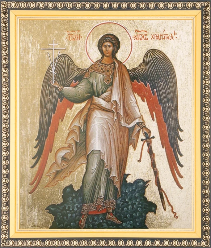 Икона "Ангел-Хранитель" (ростовой) 15х18 в раме 18х21