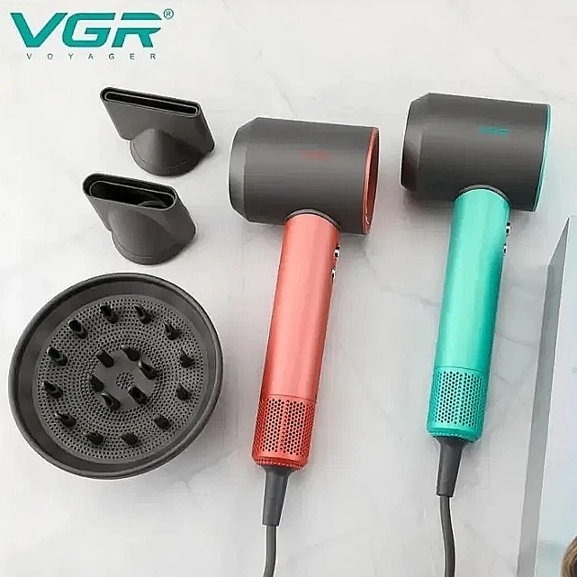 Профессиональный фен для укладки волос VGR V-440 красный
