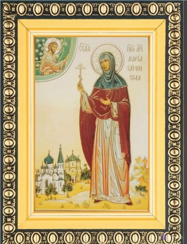 Икона "Мария Гатчинская" (ростовая), 6х9 в раме 8х11