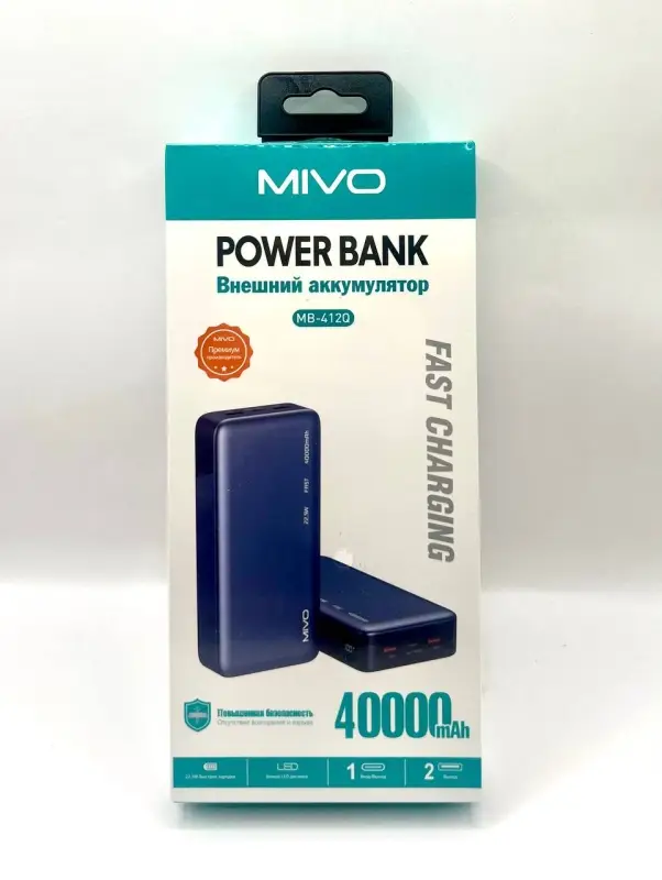 Внешний аккумулятор MIVO MB-412Q 40000мАч