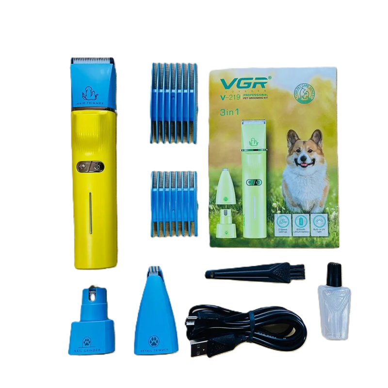 Набор для груминга 3в1 VGR V-219 Желтый Набор для груминга 3в1 VGR V-219 Желтый