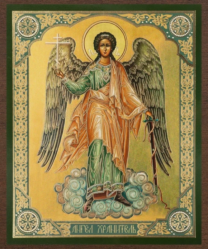 Икона "Ангел-Хранитель" (ростовой), вид 2, 15х18 на МДФ-6