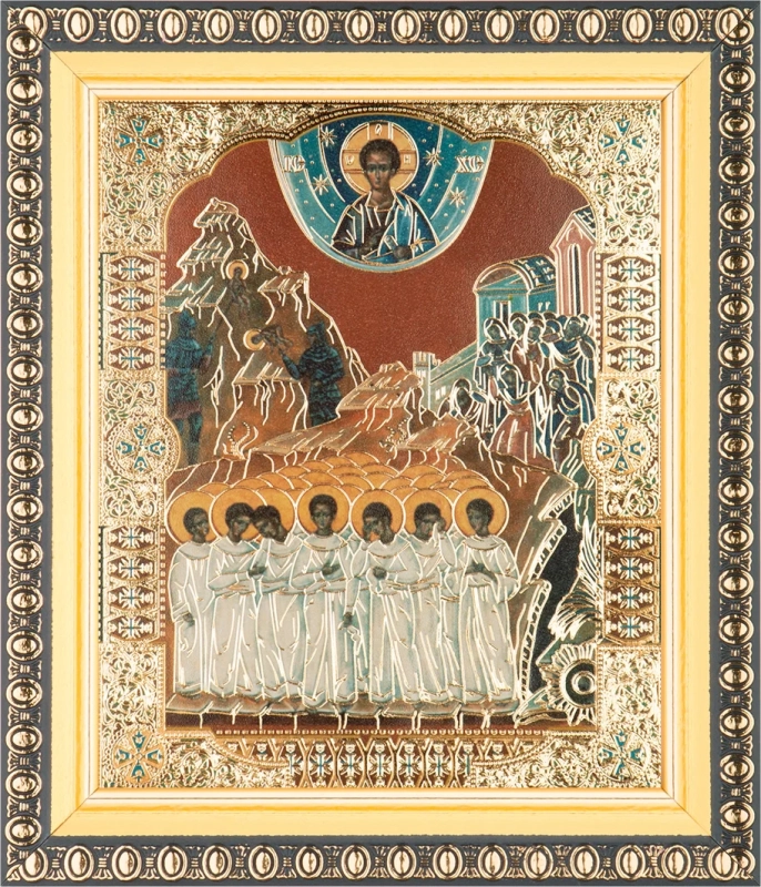 Икона "Вифлеемские младенцы" 10х12 в раме 13х15