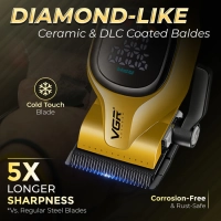 Машинка для стрижки волос VGR V-886C Золотая