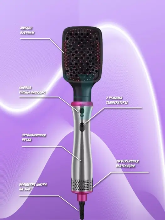 Фен для волос Стайлер 4в1 VGR V-408 Фен для волос Стайлер 4в1 VGR V-408