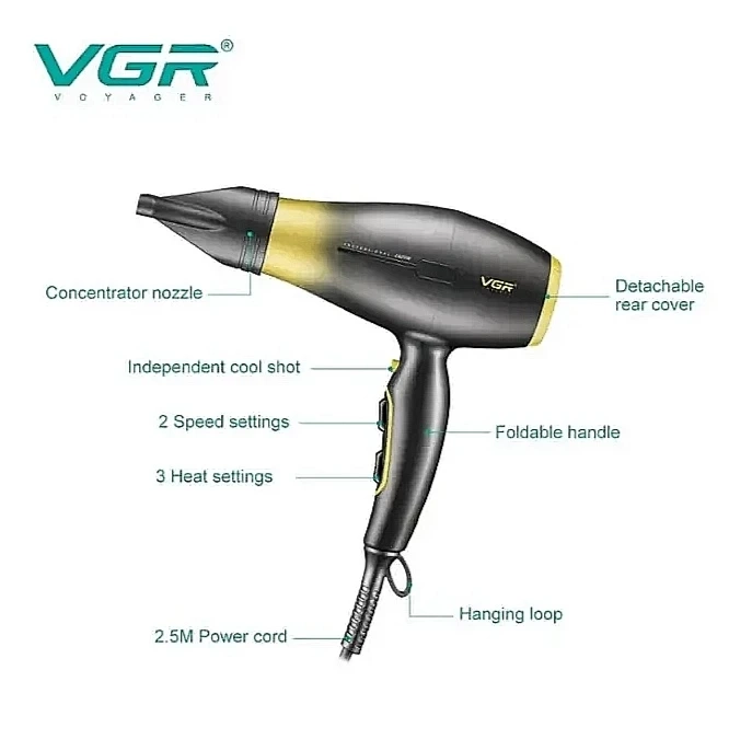 Фен VGR V-461 черный