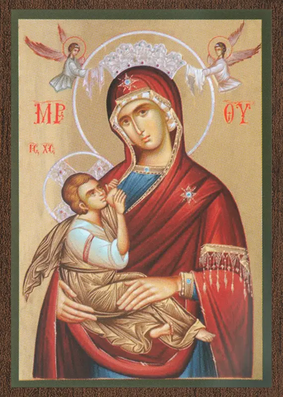 Икона БМ "Млекопитательница" 6х9 на МДФ-6