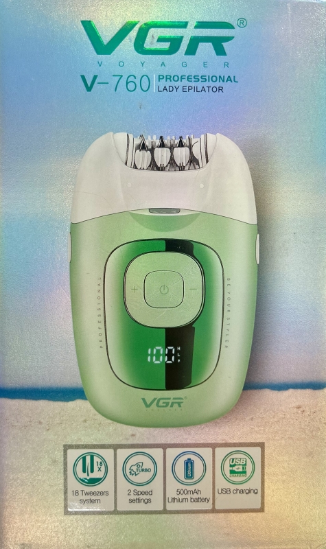 Эпилятор VGR V-760 Зеленый Эпилятор VGR V-760 Зеленый