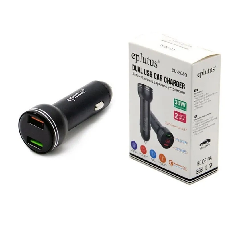 Автомобильное зарядное устройство Eplutus CU-504Q Автомобильное зарядное устройство Eplutus CU-504Q