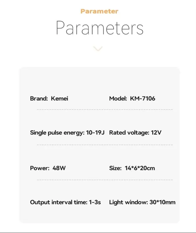 Фотоэпилятор Kemei KM-7106 Фотоэпилятор Kemei KM-7106