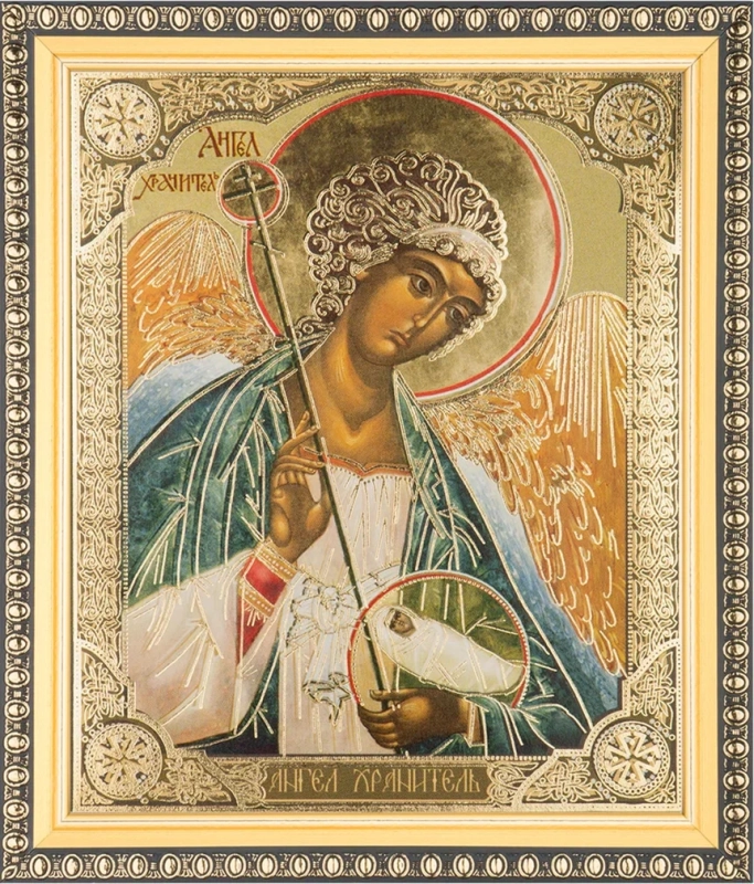 Икона "Ангел-Хранитель" (поясн.), вид 2, 15х18 в раме 18х21