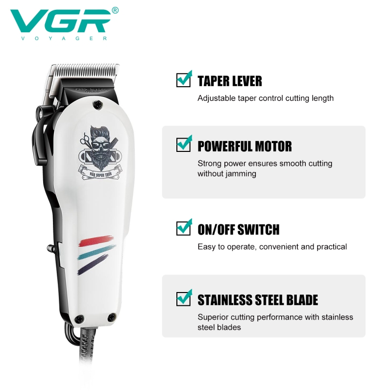 Машинка для стрижки волос VGR V-129 Черная