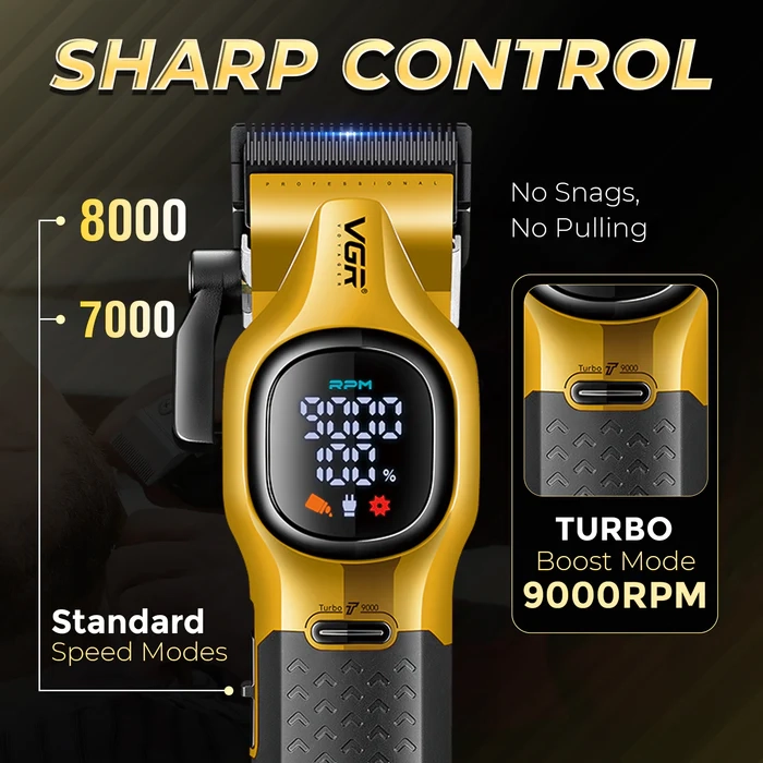 Машинка для стрижки волос VGR V-886C Золотая