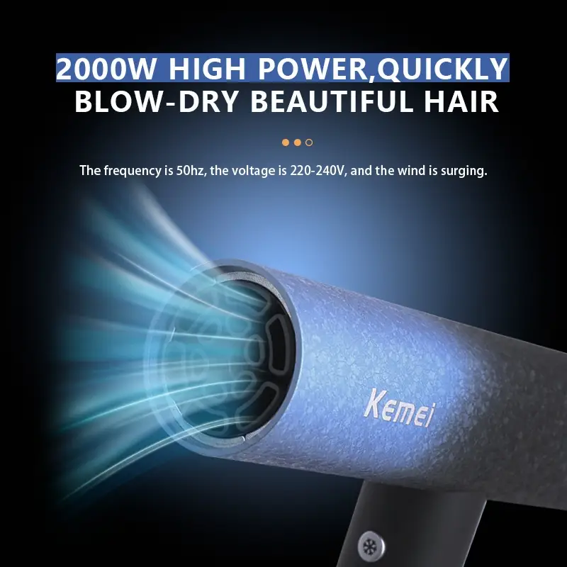 Фен для волос KEMEY KM-6907 Фен для волос KEMEY KM-6907