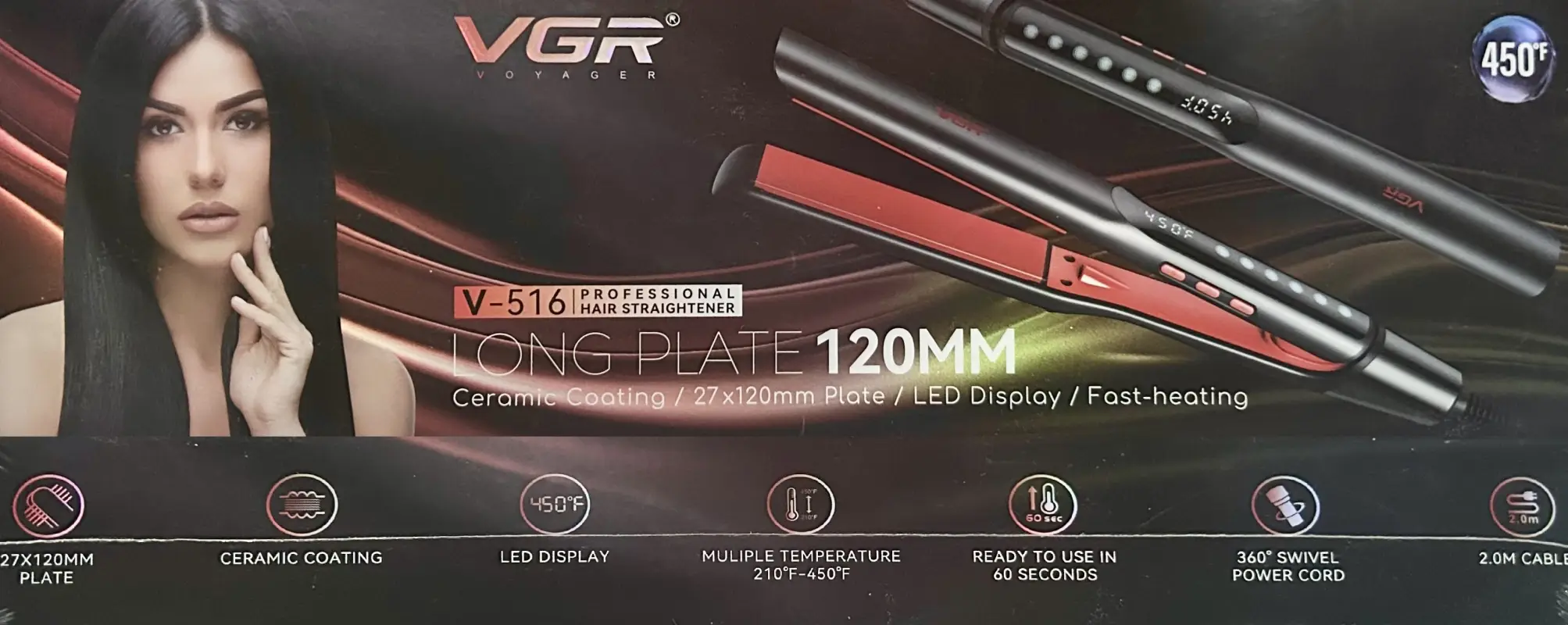 Плойка Выпрямитель VGR V-516 Золотая