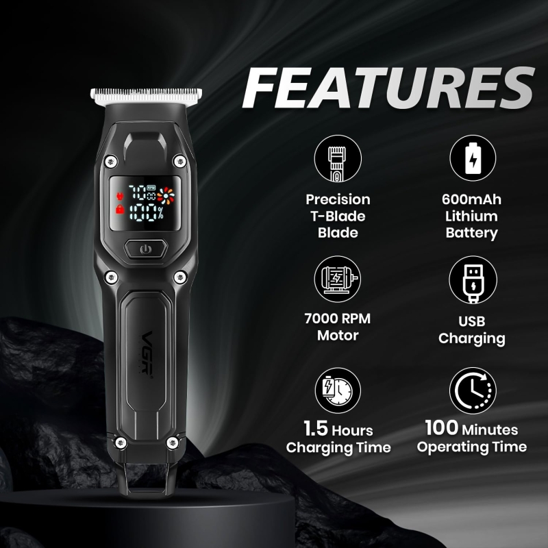 Триммер для стрижки волос VGR V-964 Черный