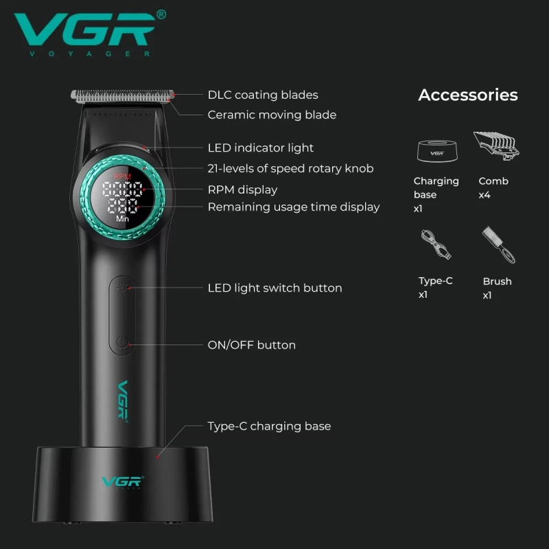 Триммер для стрижки волос VGR V-977 Триммер для стрижки волос VGR V-977