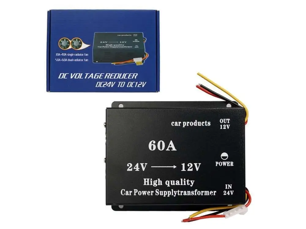 Преобразователь напряжения Инвертор 60A 24V-12V Преобразователь напряжения Инвертор 60A 24V-12V