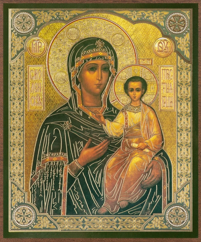 Икона БМ "Смоленская" 15х18 на МДФ-6