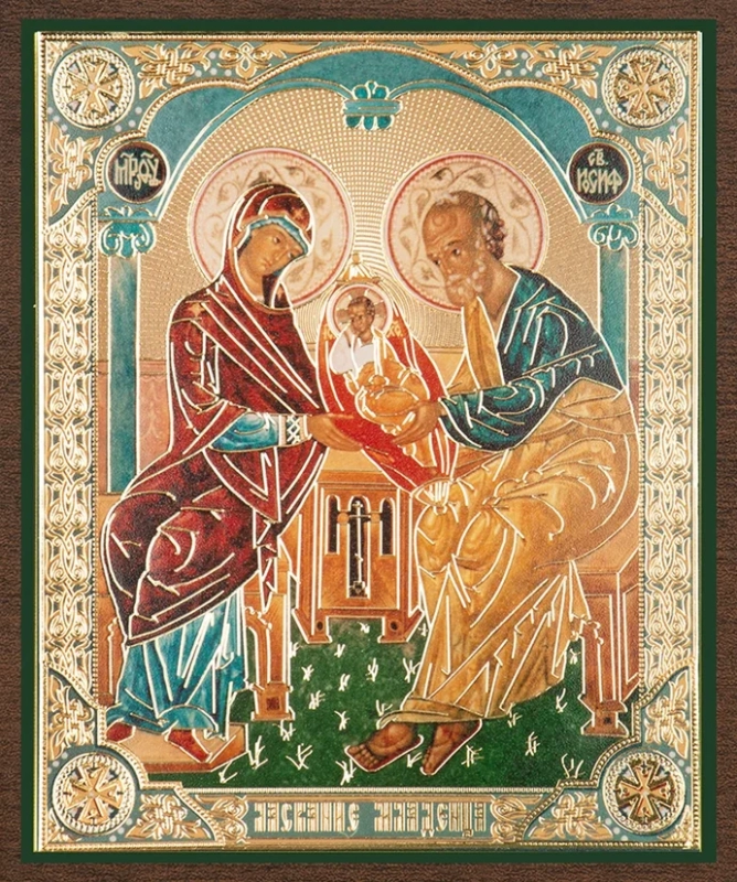 Икона БМ "Ласкание младенца" 10х12 на МДФ-6 (1012-1490Ф)