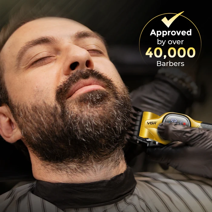 Машинка для стрижки волос VGR V-886C Золотая