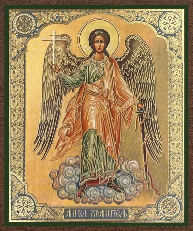 Икона "Ангел Хранитель" 10х12 на МДФ-6