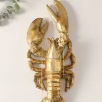 Сувенир полистоун "Золотой лобстер" 32х14х6,7 см Сувенир полистоун "Золотой лобстер" 32х14х6,7 см