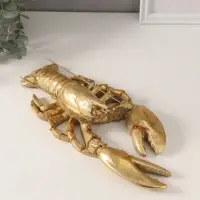Сувенир полистоун "Золотой лобстер" 32х14х6,7 см Сувенир полистоун "Золотой лобстер" 32х14х6,7 см
