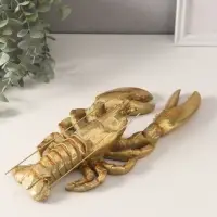 Сувенир полистоун "Золотой лобстер" 32х14х6,7 см Сувенир полистоун "Золотой лобстер" 32х14х6,7 см