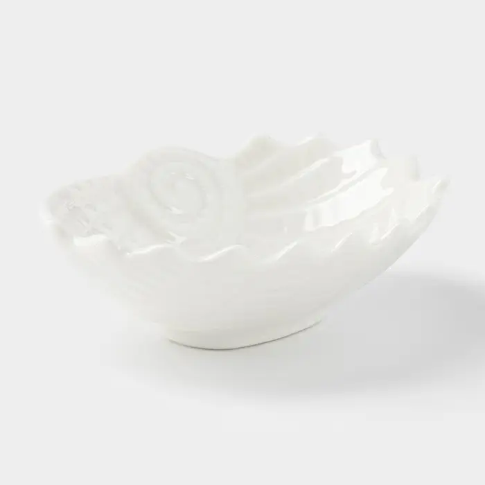 Блюдо керамическое «Ракушка», 9×7×3 см, цвет белый Блюдо керамическое «Ракушка», 9×7×3 см, цвет белый