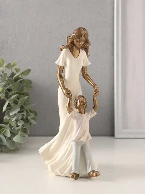 Сувенир полистоун  Сувенир полистоун "Мама с сыном" 11,5х7,5х22 см