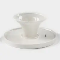 Подставка для тортов и десертов фарфоровая Доляна «Глория», d=16,5 см, цвет белый Подставка для тортов и десертов фарфоровая Доляна «Глория», d=16,5 см, цвет белый