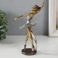 Сувенир полистоун "Маленькая балерина в серебристой пачке и месяц" 11х8х18,2 см Сувенир полистоун "Маленькая балерина в серебристой пачке и месяц" 11х8х18,2 см