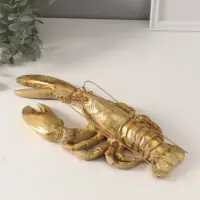 Сувенир полистоун "Золотой лобстер" 32х14х6,7 см Сувенир полистоун "Золотой лобстер" 32х14х6,7 см