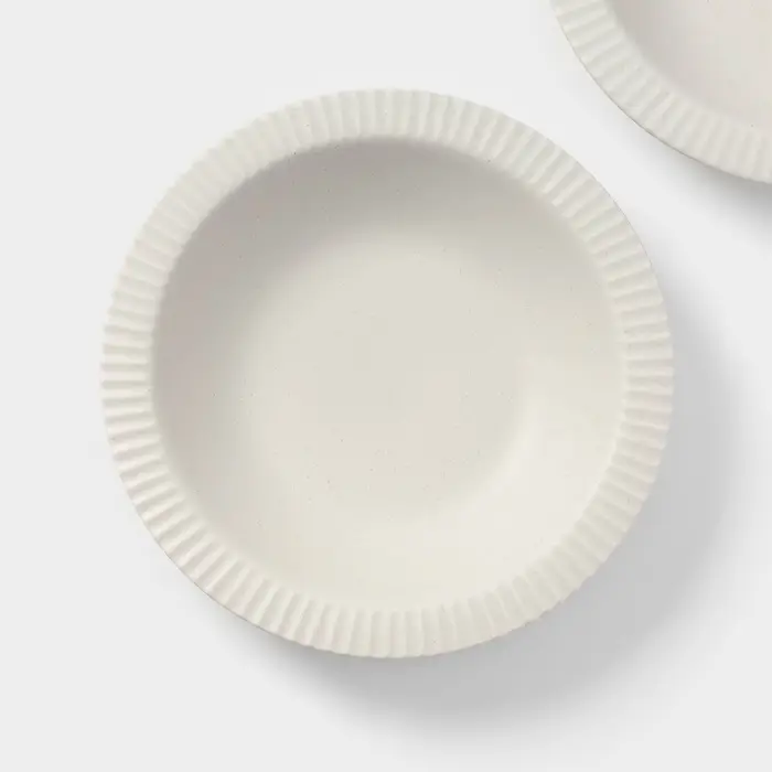 Тарелки Magistro Jarwah Lausanne, 550 мл, 21,3×4 см, глубокие, набор 2 шт, фарфор, серые Тарелки Magistro Jarwah Lausanne, 550 мл, 21,3×4 см, глубокие, набор 2 шт, фарфор, серые