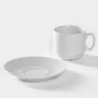 Кофейная пара фарфоровая «Мокко», 100 мл, блюдце d=11,5 см Кофейная пара фарфоровая «Мокко», 100 мл, блюдце d=11,5 см