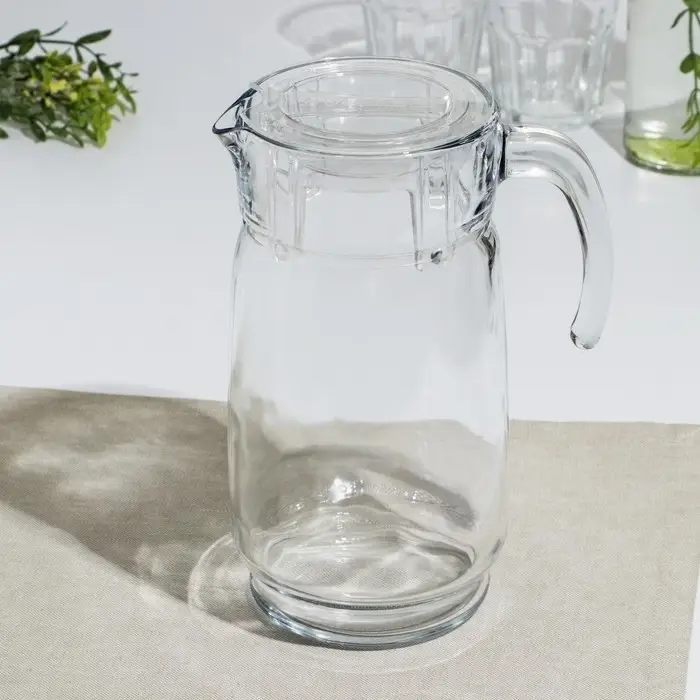 Кувшин стеклянный «Акватик», 1650 мл, прозрачная акриловая крышка Кувшин стеклянный «Акватик», 1650 мл, прозрачная акриловая крышка