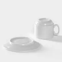 Кофейная пара фарфоровая «Мокко», 100 мл, блюдце d=11,5 см Кофейная пара фарфоровая «Мокко», 100 мл, блюдце d=11,5 см