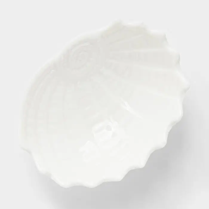 Блюдо керамическое «Ракушка», 9×7×3 см, цвет белый Блюдо керамическое «Ракушка», 9×7×3 см, цвет белый