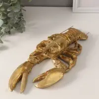 Сувенир полистоун "Золотой лобстер" 32х14х6,7 см Сувенир полистоун "Золотой лобстер" 32х14х6,7 см