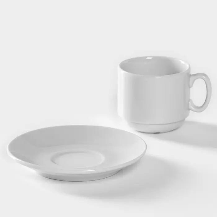 Кофейная пара фарфоровая «Мокко», 100 мл, блюдце d=11,5 см