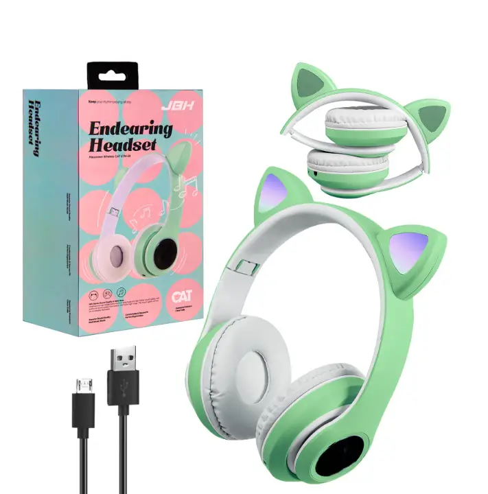 Наушники Bluetooth STM-28 CAT JBH зеленые