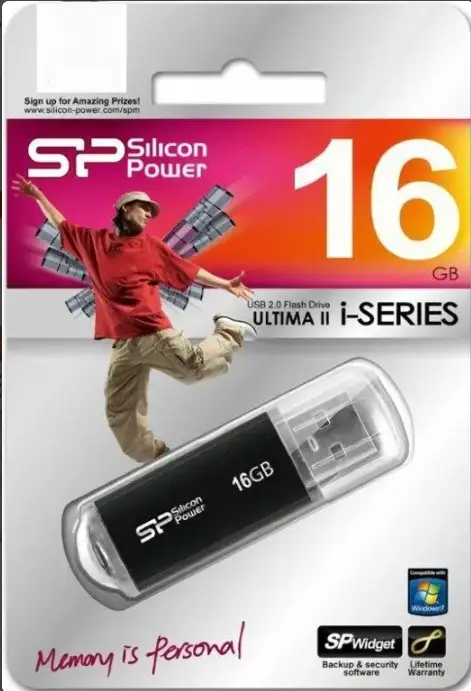 USB накопитель 16 GB Silicon Power Ultima U02 Black