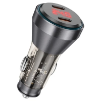 Автомобильное зарядное устройство NZ12C 60W TypeC 30W + 30W