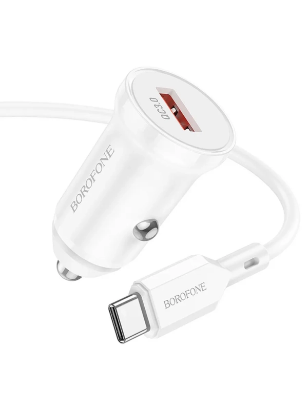 Автомобильная быстрая зарядка для телефона с кабелем Type-C Автомобильная быстрая зарядка для телефона с кабелем Type-C