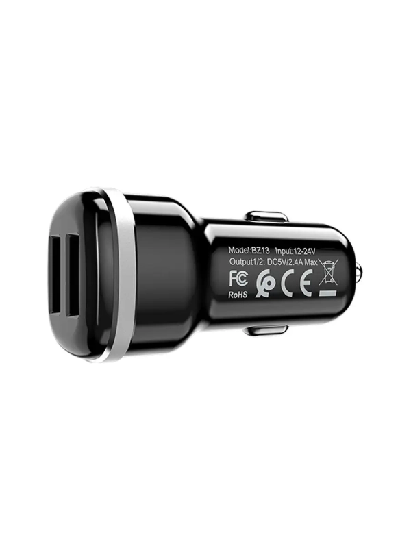 Зарядка для телефона в машину 2 USB быстрая 2,4А 12W