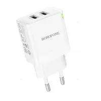 Зарядное устройство 2USB 2.1A Borofone BN15 без кабеля