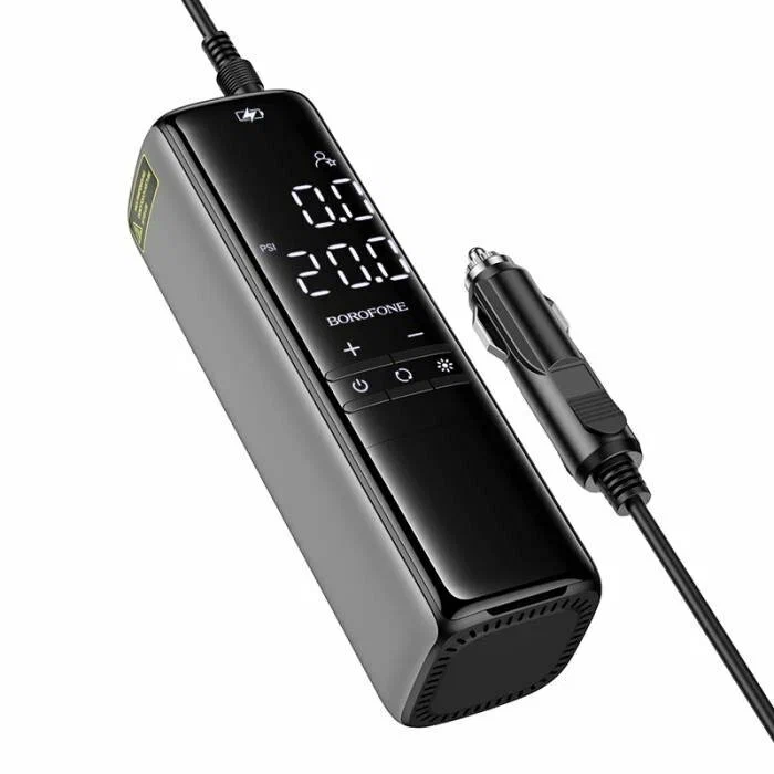 Портативный насос для накачки шин BOROFONE FC1 с ЖК-дисплеем точного давления