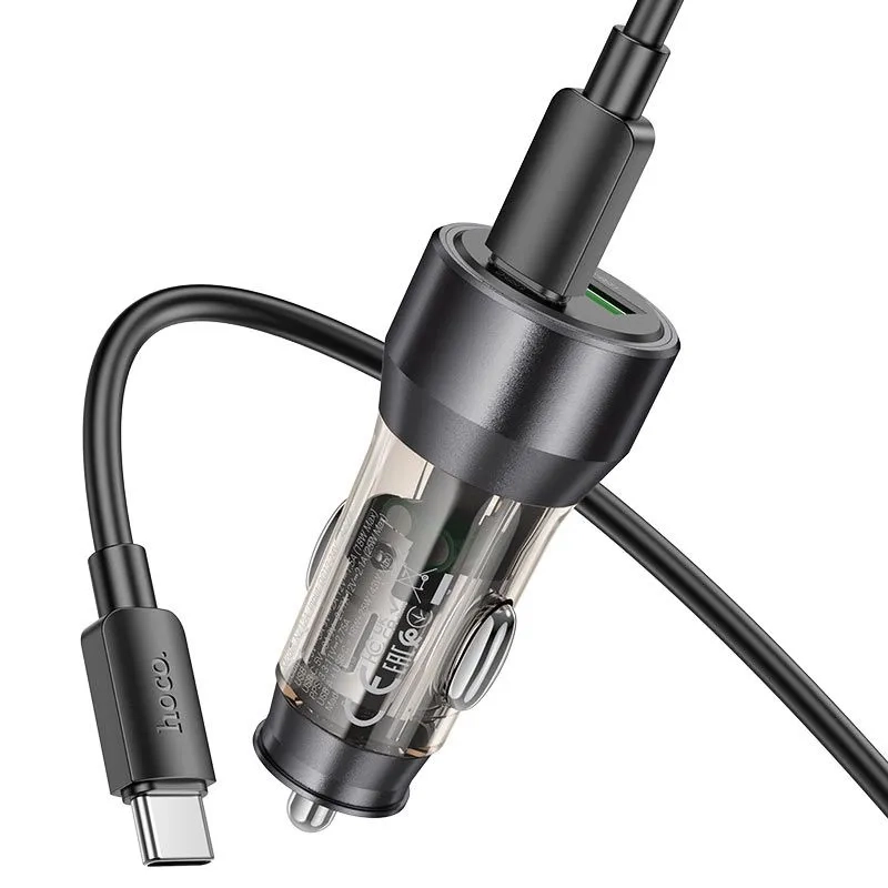 Автомобильное зарядное устройство Hoco NZ12A PD43W черный Автомобильное зарядное устройство Hoco NZ12A PD43W черный