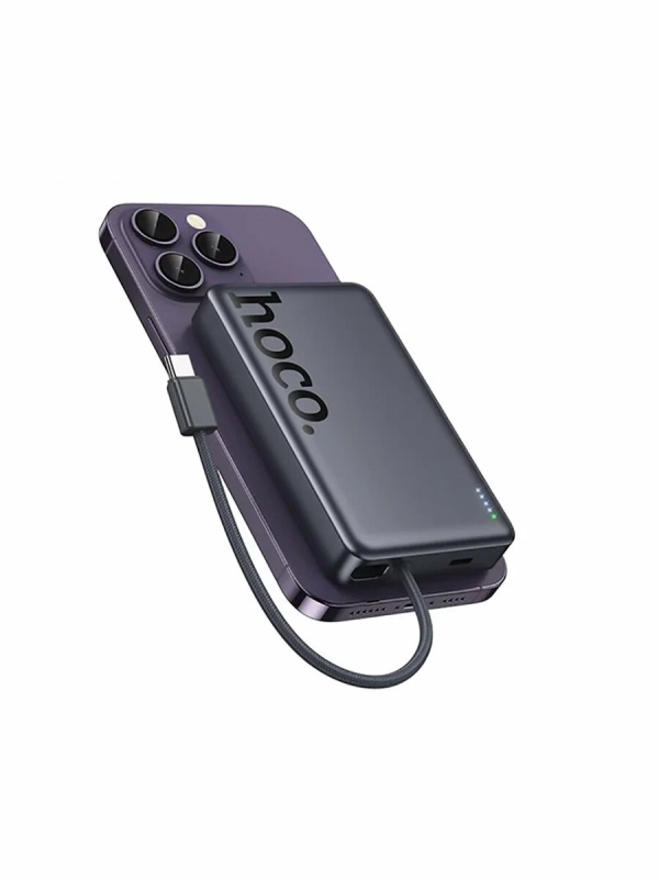 Внешний аккумулятор / повербанк Hoco Q44 10000mAh PD 20W с функцией Magsafe, встроенный кабель Type-C 20W Внешний аккумулятор / повербанк Hoco Q44 10000mAh PD 20W с функцией Magsafe, встроенный кабель Type-C 20W